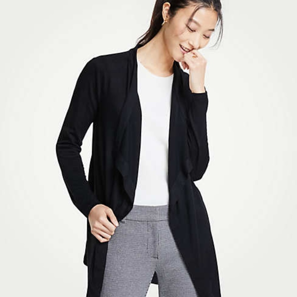 NWT Ann Taylor Women's Mixed Media Open Cardigan‎